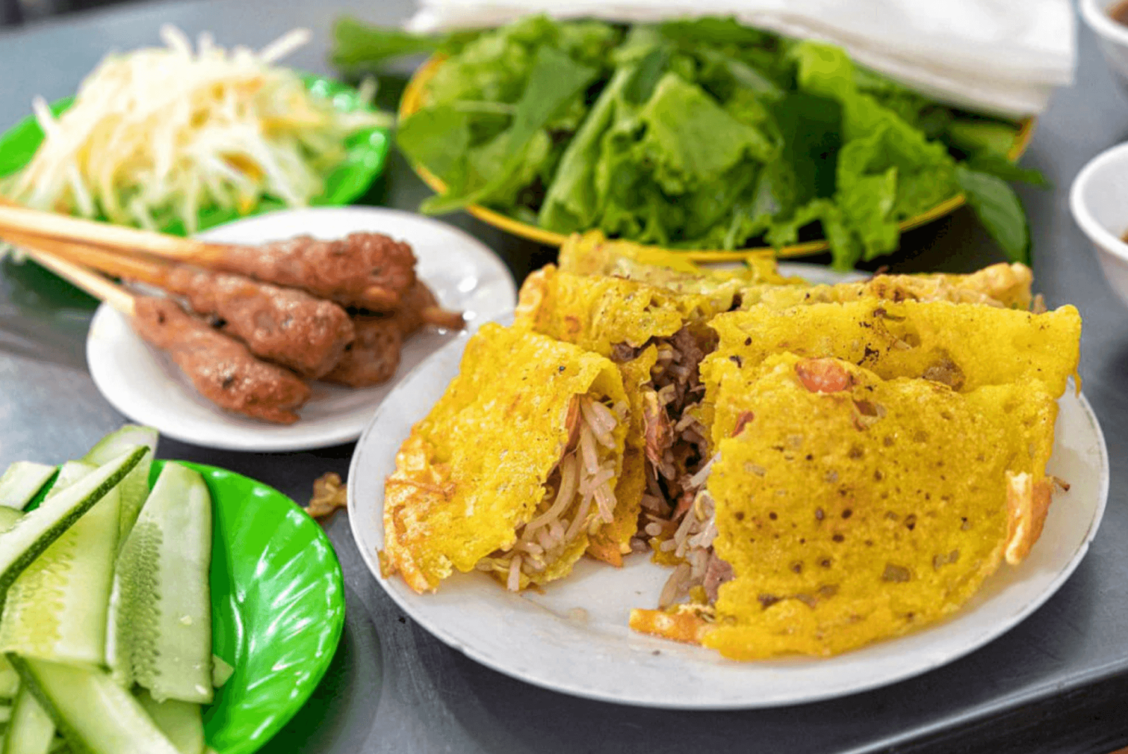 Banh Xeo with Nem Lui
